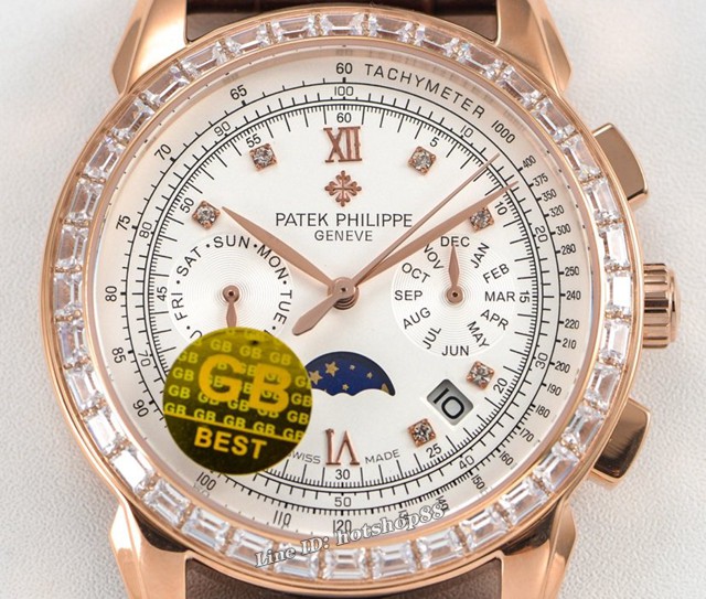 百达翡丽男士腕表 Patek Philippe小牛皮表带男表 超强防水 gjs1084